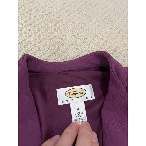 TALBOTS women purple 2- piece skirt suits size 12 - Picture 4 of 16
